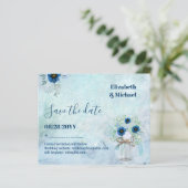Papier BUDGET Dusty Bleu Dates de sauvegarde Rustique Mar (Debout devant)