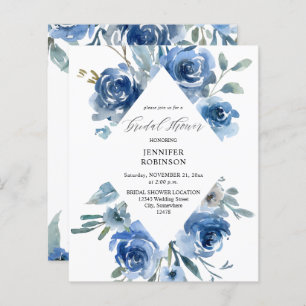 Papier Budget Dusty Blue & Blue Floral Fête des mariées