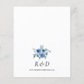Papier Budget Dusty Blue & Blue Floral Mariage (Dos)