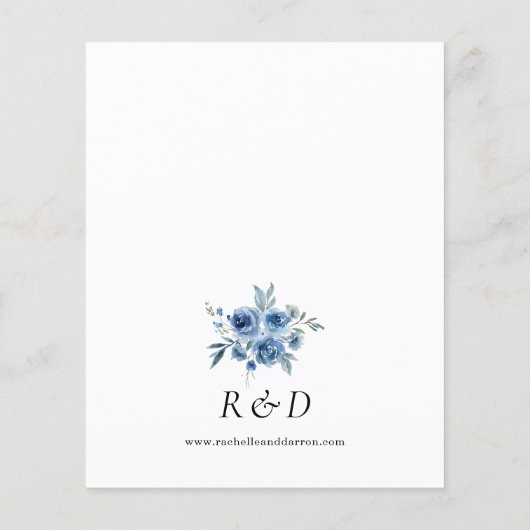Papier Budget Dusty Blue & Blue Floral Mariage (Dos)