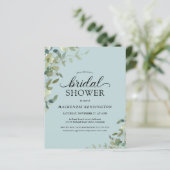 Papier Budget Dusty Blue Botanical Fête des mariées (Debout devant)