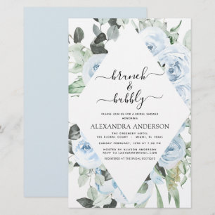 Papier Budget Dusty Blue Brunch & Bubbly Fête des mariées