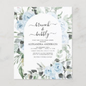 Papier Budget Dusty Blue Brunch & Bubbly Fête des mariées (Devant)