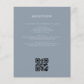 Papier Budget Dusty Blue Crest Monogramme Mariage QR Code (Dos)