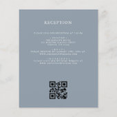 Papier Budget Dusty Blue Crest Monogramme Mariage QR Code (Dos)