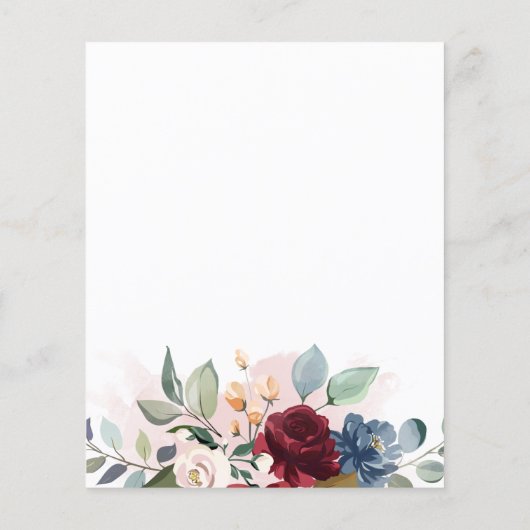 Papier Budget Dusty Blue Eucalyptus Faire-part de mariage (Dos)