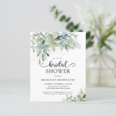 Papier Budget Dusty Blue Eucalyptus Fête des mariées (Debout devant)