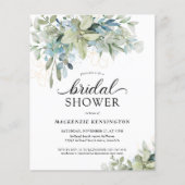 Papier Budget Dusty Blue Eucalyptus Fête des mariées (Devant)