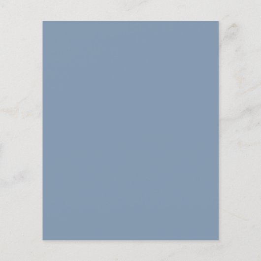 Papier Budget Dusty Blue Fleur sauvage Faire-part de mari (Dos)