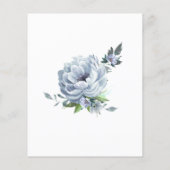 Papier Budget Dusty Blue Floral 30e anniversaire Invitati (Dos)