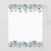 Papier Budget Dusty Blue Floral 30e anniversaire Invitati (Dos)