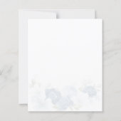 Papier Budget Dusty Blue Floral Botanical Wedding Invitat (Dos)