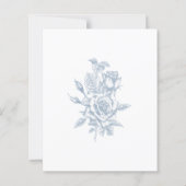 Papier Budget Dusty Blue Floral Fête des mariées (Dos)