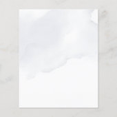 Papier Budget Dusty Blue Floral Invitations de douche nup (Dos)