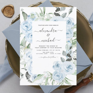 Papier Budget Dusty Blue Floral Mariage