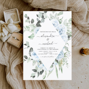 Papier Budget Dusty Blue Floral Mariage