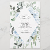 Papier Budget Dusty Blue Floral Mariage (Devant)