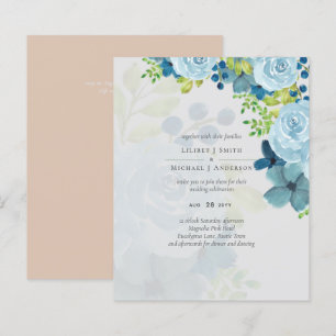 Papier Budget Dusty Blue Floral Mariage