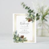 Papier BUDGET Dusty Blue Mariage Eucalyptus Vert (Debout devant)