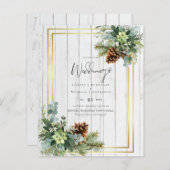 Papier BUDGET Dusty Blue Mariage Eucalyptus Vert (Devant / Derrière)