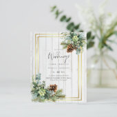 Papier BUDGET Dusty Blue Mariage Eucalyptus Vert (Debout devant)