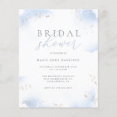 Papier Budget Dusty Blue Ombre Gold Dust Fête des mariées (Devant)