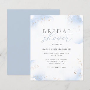 Papier Budget Dusty Blue Ombre Gold Dust Fête des mariées