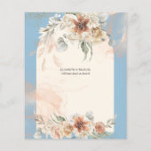 Papier BUDGET Dusty Blue Pampas Grass Mariage (Dos)