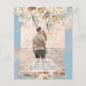 Papier BUDGET Dusty Blue Pampas Grass Mariage (Devant)