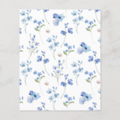 Papier BUDGET Dusty Blue Pearls & Prosecco Fête des marié (Dos)