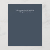 Papier BUDGET Dusty Blue Poppy Magnolia Mariage Invitatio (Dos)