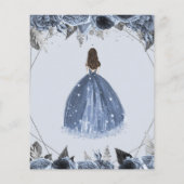 Papier Budget Dusty Blue Princess Sweet 16 Invitation (Dos)