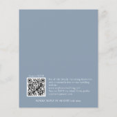 Papier Budget Dusty Blue QR Code Dîner de répétition Invi (Dos)