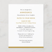 Papier BUDGET Dusty Blue Retro Super Script Faire-part (Dos)