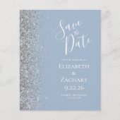 Papier Budget Dusty Blue Silver Parties scintillant Enreg (Devant)