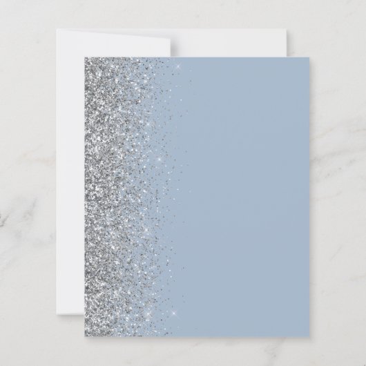 Papier Budget Dusty Blue Silver Parties scintillant Maria (Dos)