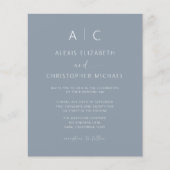 Papier Budget Dusty Blue Tout en un Mariage QR Code (Devant)