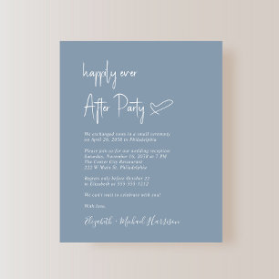 Papier Budget Dusty Blue Wedding Réception Invitation