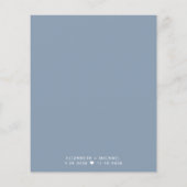 Papier Budget Dusty Blue Wedding Réception Invitation (Dos)