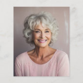 Papier Budget Dusty Blue White Floral Memorial Invitation (Dos)