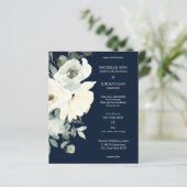 Papier Budget Dusty Blue & White sur Mariage floral de ma (Debout devant)