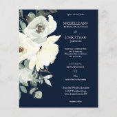 Papier Budget Dusty Blue & White sur Mariage floral de ma (Devant)