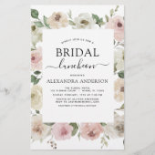 Papier Budget Dusty Fête des mariées rose déjeuner Floral (Devant)