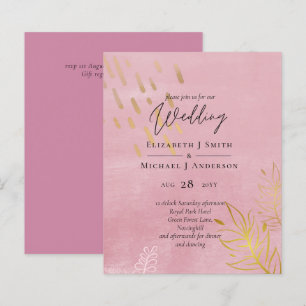 Papier BUDGET Dusty Mariage d'or rose