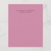 Papier BUDGET Dusty Mariage d'or rose (Dos)
