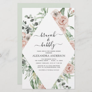 Papier Budget Dusty Pink Brunch & Bubbly Fête des mariées