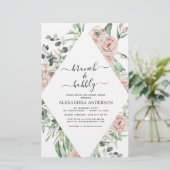 Papier Budget Dusty Pink Brunch & Bubbly Fête des mariées (Debout devant)