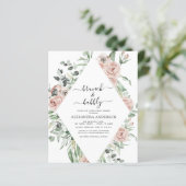 Papier Budget Dusty Pink Brunch & Bubbly Fête des mariées (Debout devant)