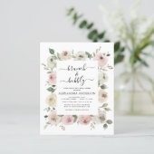 Papier Budget Dusty Pink Brunch & Bubbly Fête des mariées (Debout devant)