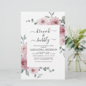 Papier Budget Dusty Pink Brunch & Bubbly Fête des mariées (Debout devant)